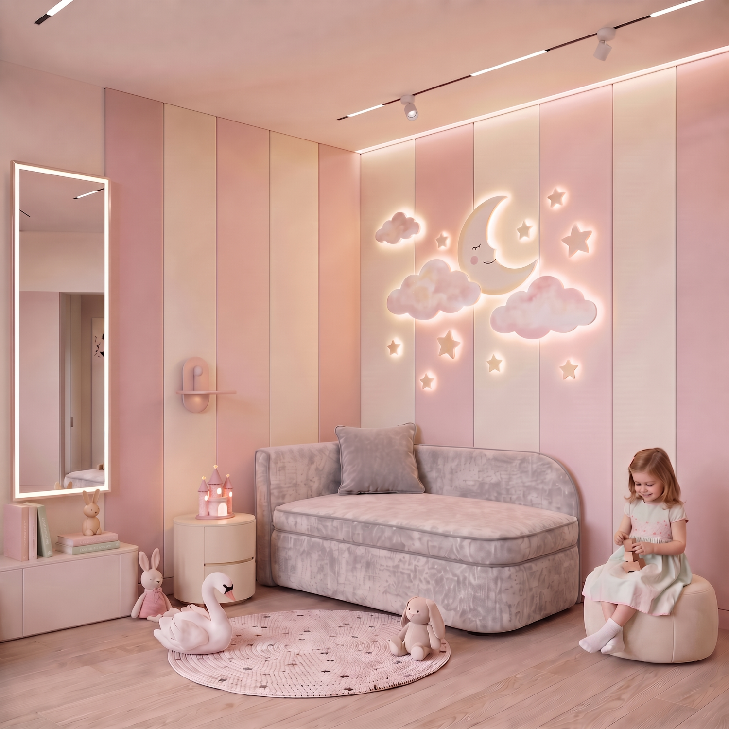 Диван прямой Аби Велюр Круз 81 (Cruz Ash)