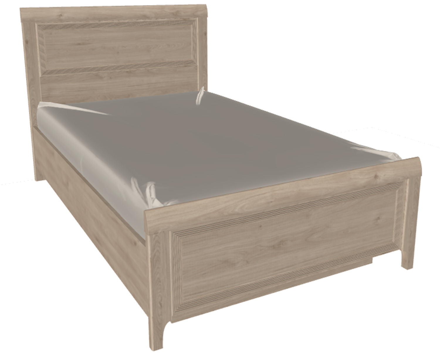 Кровать полутороспальная с подъемным механизмом Карина 120 х 200 см Гикори Джексон Светлый (Гс), КР-1021-ГС