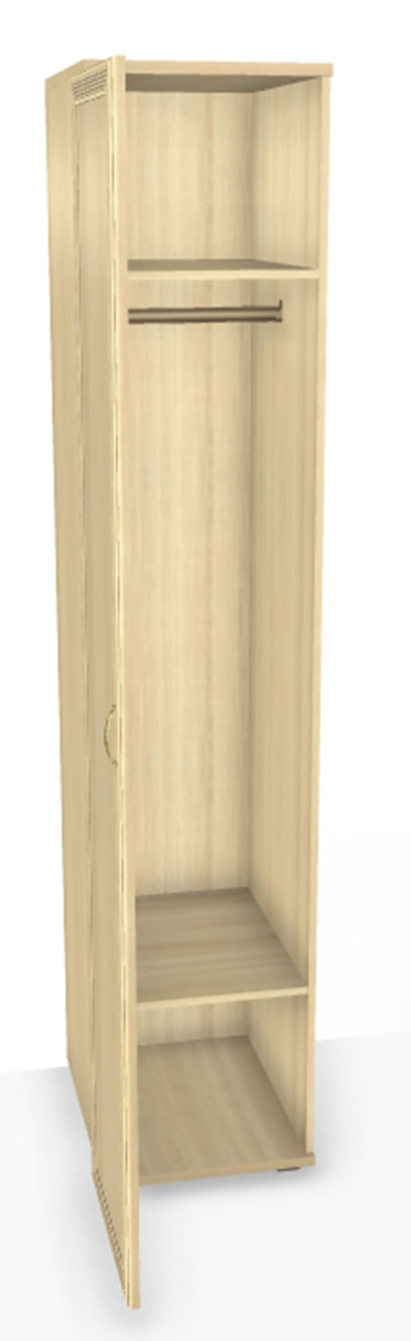 Гардеробный шкаф однодверный Карина Шк-1021 Ясень Асахи (Ас)