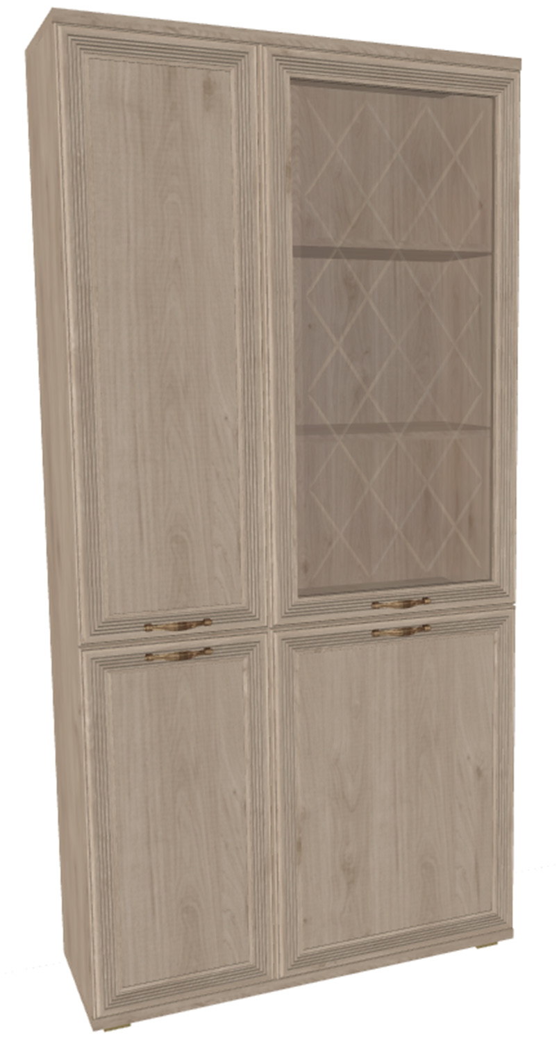Распашной шкаф четырехдверный Карина Шк-1071 Гикори Джексон Светлый (Гс)